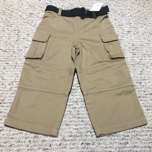 Ralph Lauren Boys Cargo Khaki Pants w/Navy Belt